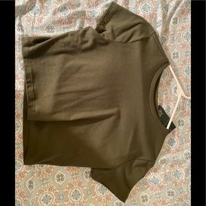 Green cropped top